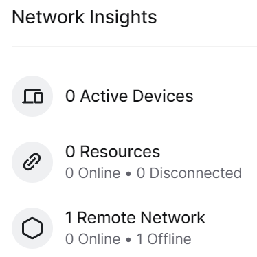 showing remote network created.