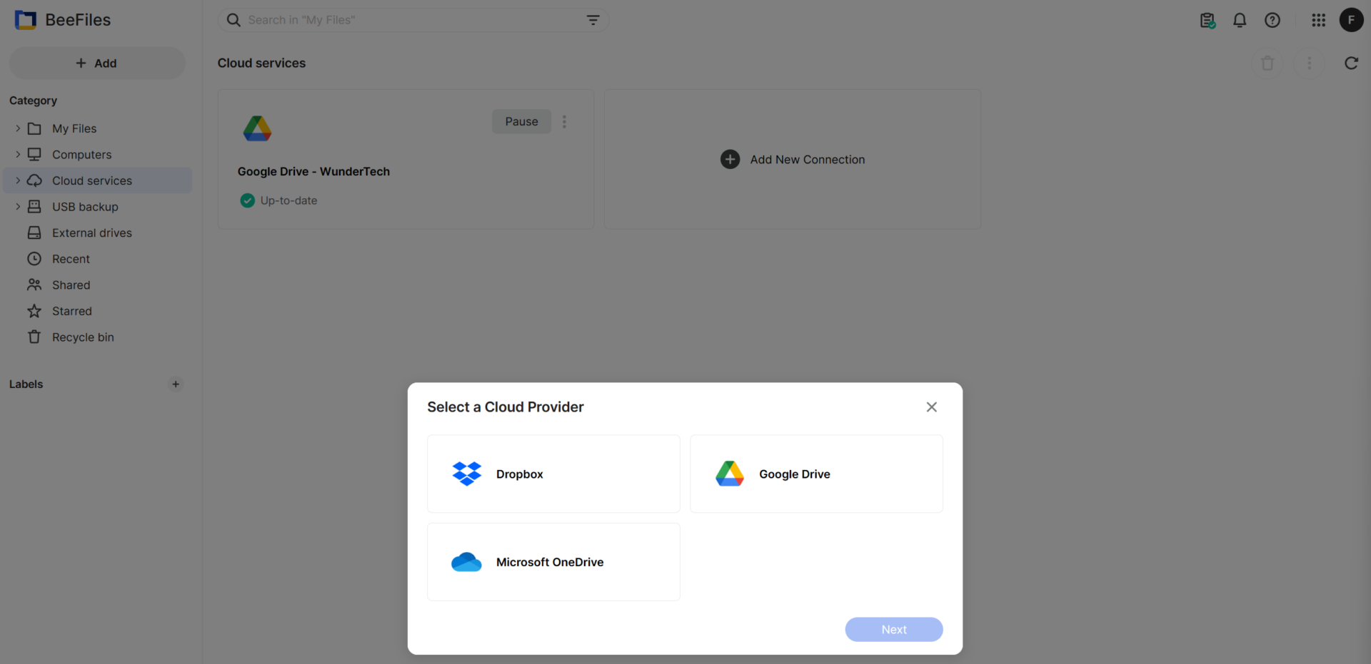 syncing cloud files in beefiles.