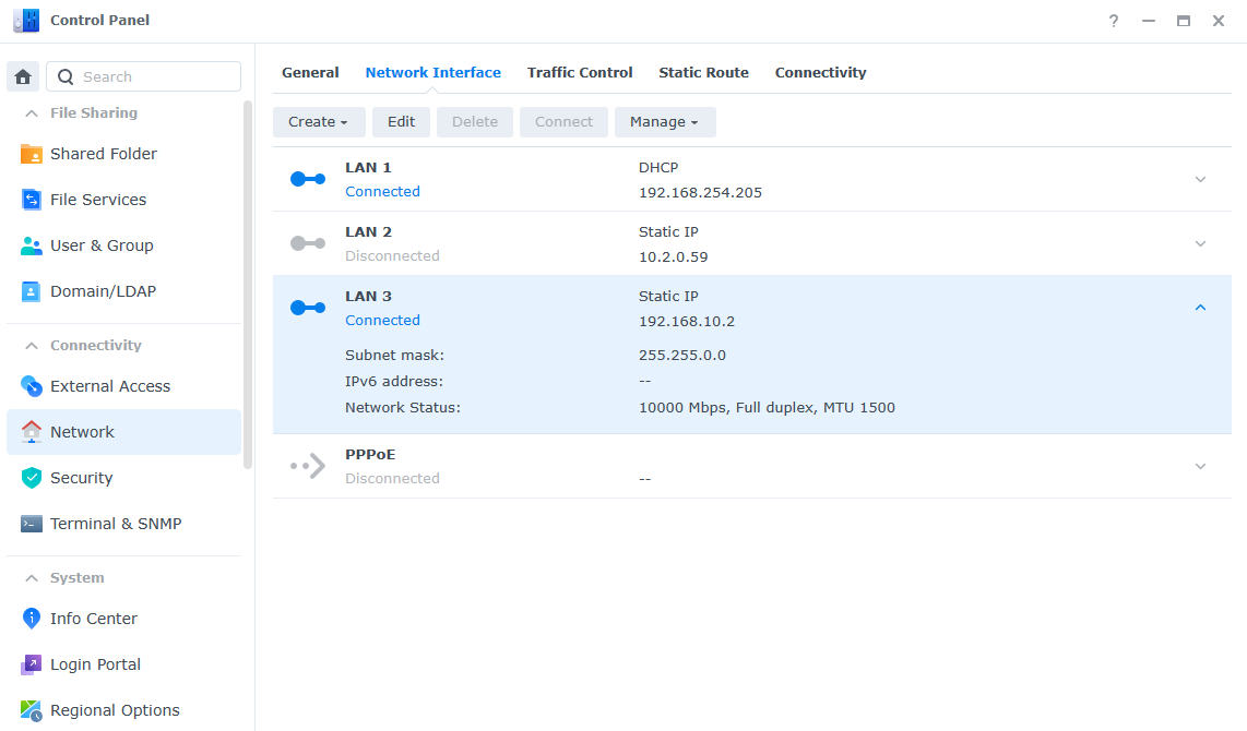 configuring 10Gbe on a Synology NAS