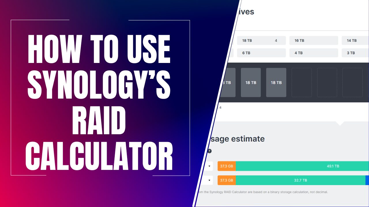 Synology RAID Calculator How to Use It WunderTech