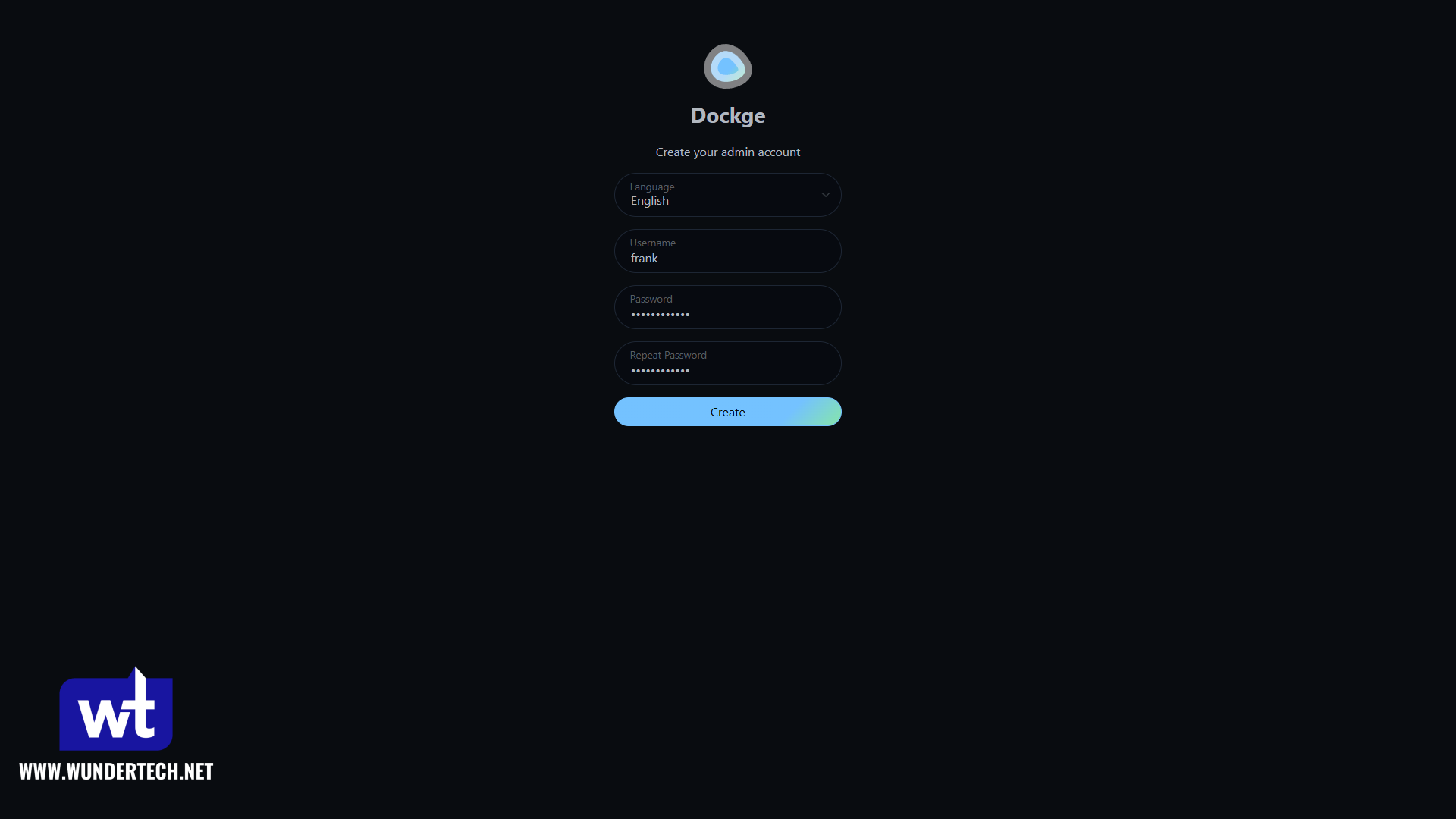 creating an account.