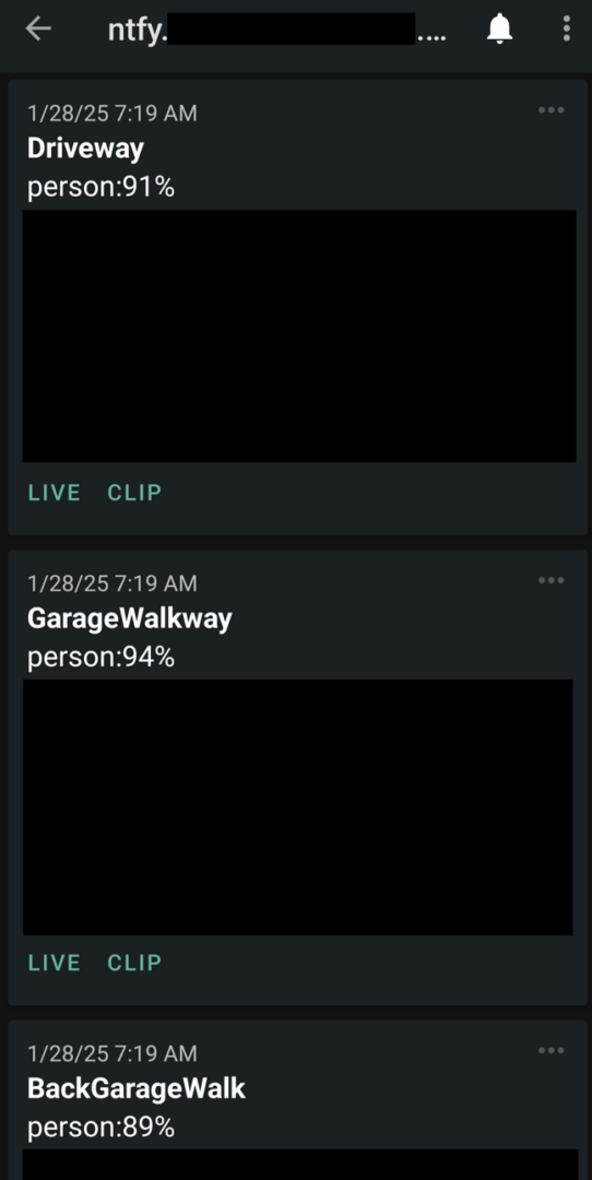 ntfy application with history