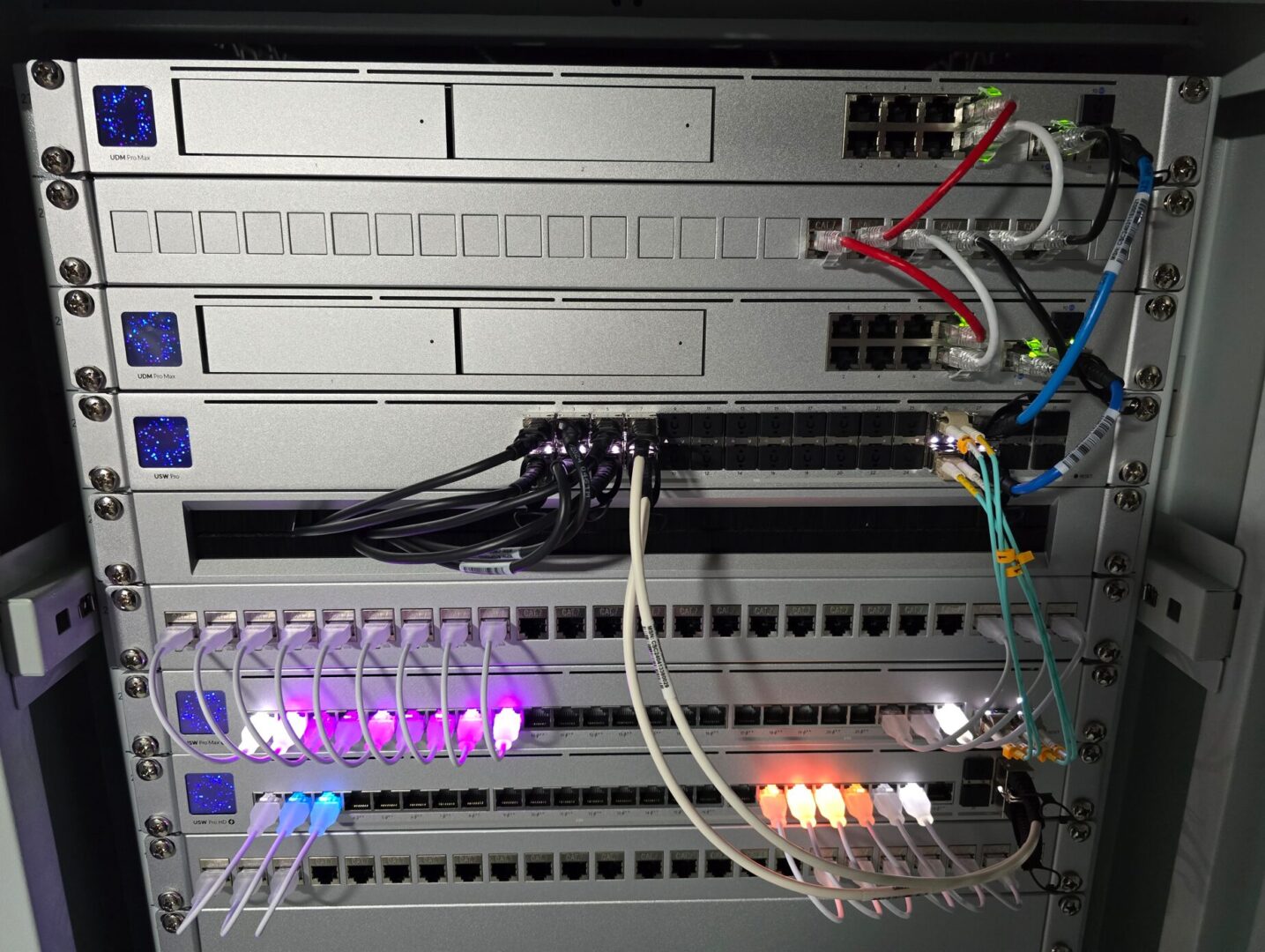 my home server rack with two UniFi Dream Machine Pro Max devices configured in shadow mode. What is the Best UniFi Router & Firewall?