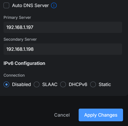 DNS servers on Router
