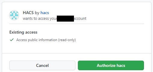 authorizing hacs in home assistant.