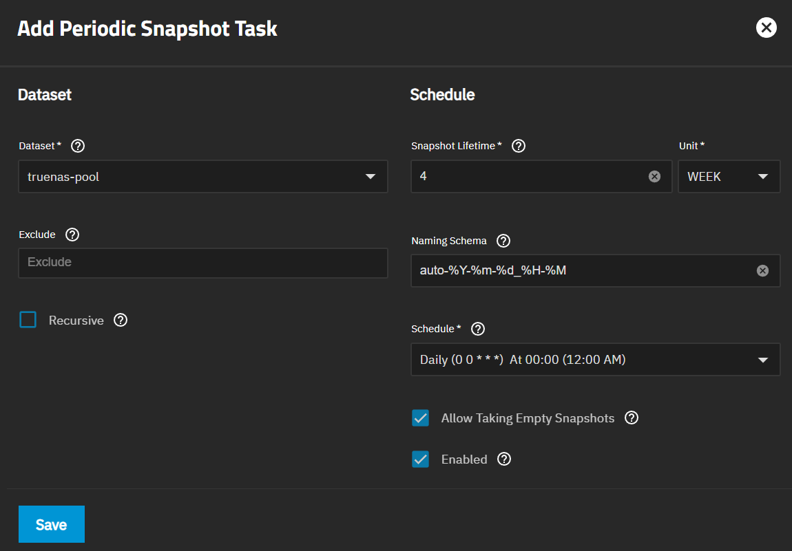 truenas snapshots