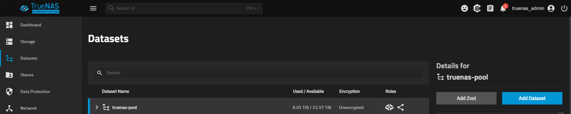 dataset dashboard
