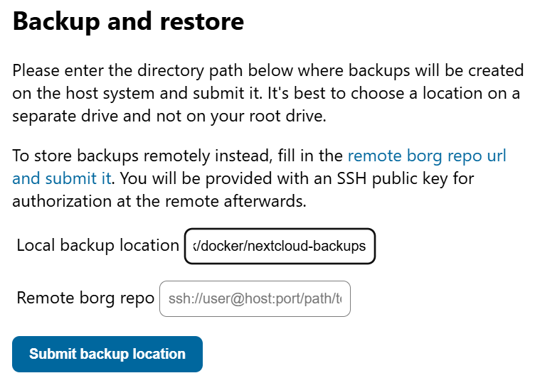 backup and restore path
