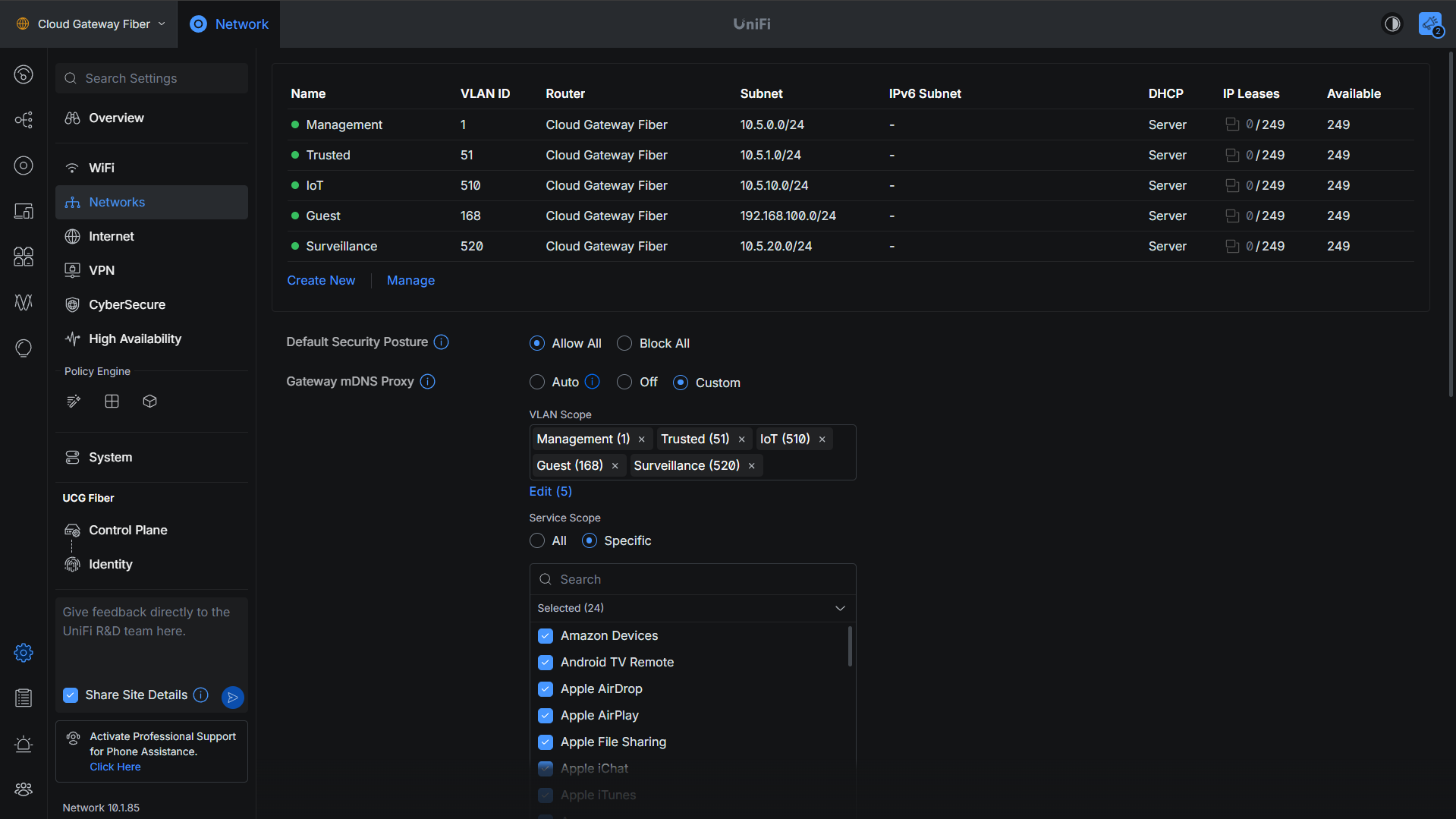 basic VLAN setup