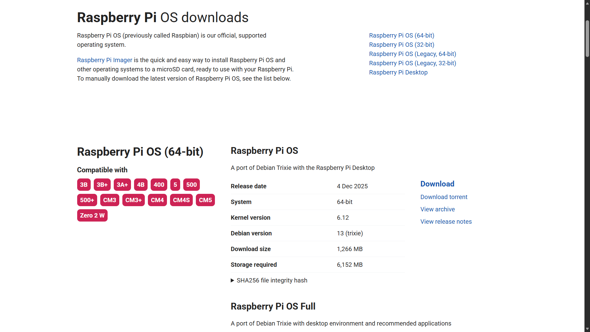 raspberry pi OS