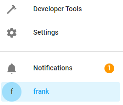 Selecting the user account in Home Assistant to turn on Advanced Mode